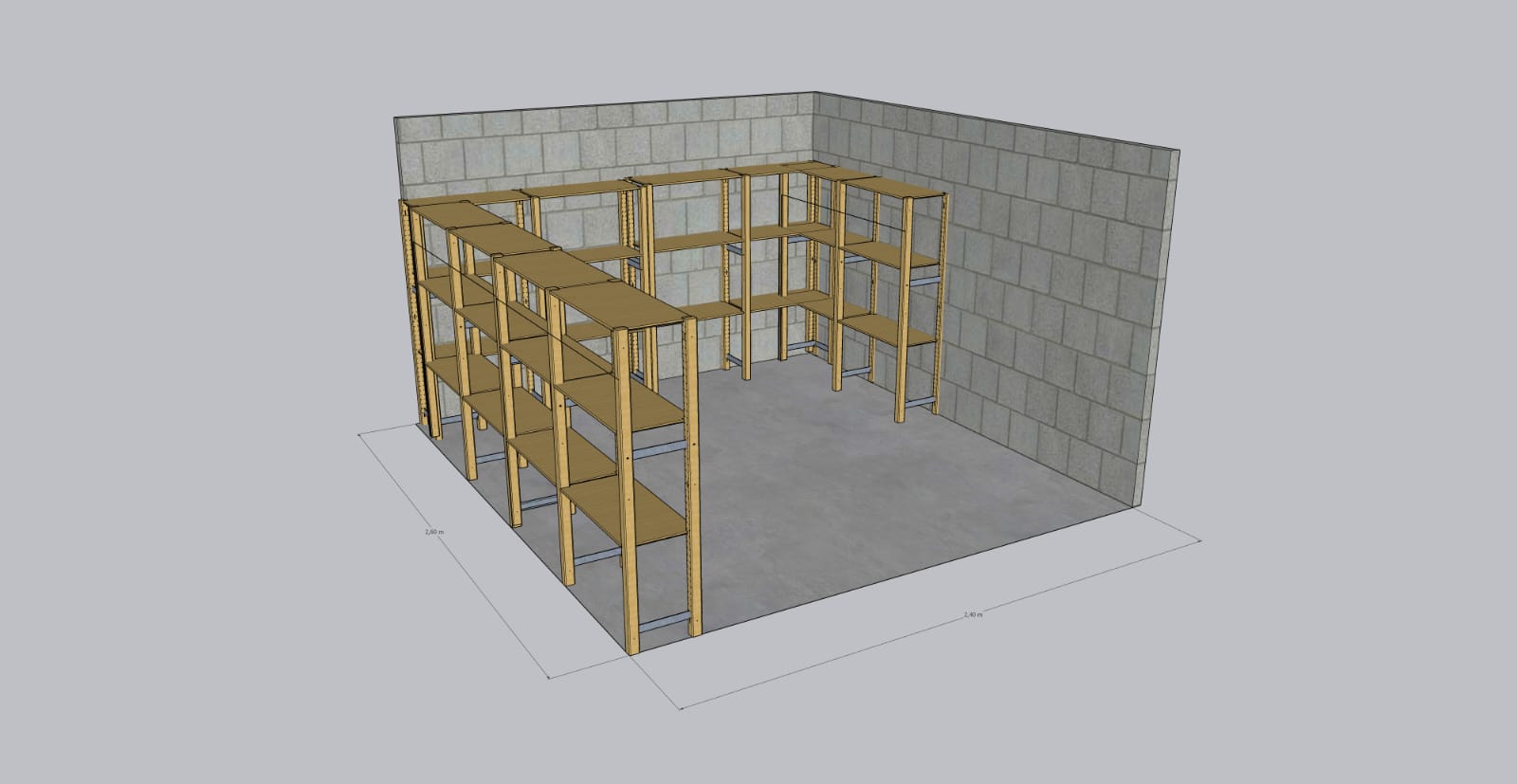Plano 3D bodega